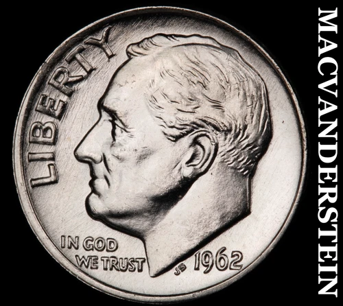 1962 Roosevelt Dime- Silver- Choice Gem Brilliant Uncirculated #J2469