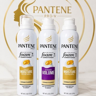3 Pantene Pro-V In Shower Foam Conditioner Sheer Volume 6 oz Discontinued