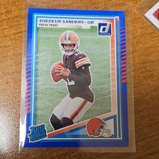 2025 Panini Donruss Rated Rookie Press Proof Blue Shedeur Sanders Browns #306