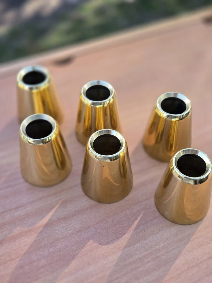 Solid Brass Candle Followers Burners 1 1/4 Inch Church - Image 2 of 4