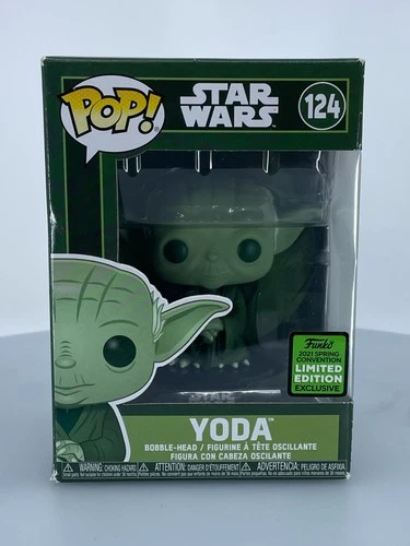 Funko POP! Star Wars Artist Series Yoda #124 Spring Convention Exclusive DAMAGED