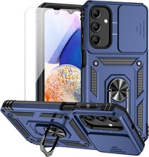 Galaxy A15 5G Case with Camera Lens Cover HD Screen Protector, Dual Layer Navy