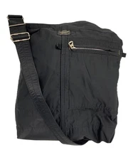 Porter Shoulder Bag Black Leather Men Used Authentic