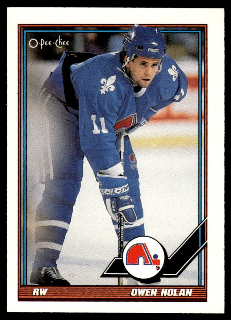 1991-92 O-Pee-Chee Owen Nolan Quebec Nordiques #64