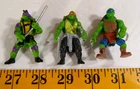 3 Vintage Teenage Mutant Ninja Turtles TMNT Miniature Figurines 2"
