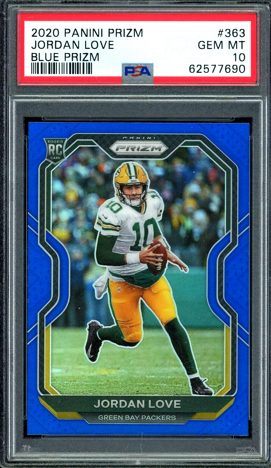 PSA 10 - 2020 Panini Prizm - JORDAN LOVE - RETAIL DARK BLUE SSP RC #363