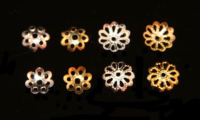  Bead Caps  6mm,7mm,8mm,9mm Gold & Silver