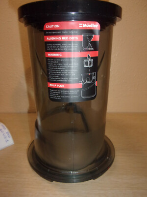 PARTS FOR A MUELLER JUICE MAX PRO COLD PRESS JUICER MU-UJ-1 BLACK CLEAR  HOPPER