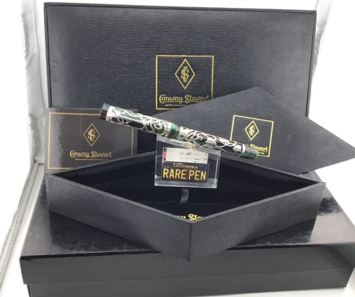 Conway Stewart Chatsworth HENRY SIMPOLE STERLING SILVER GREEN Fountain Pen LE8
