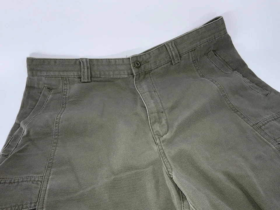 Tommy Bahama Pantalones Cortos Relax Talla 35 33 Verde Ejército Lino Algodón Plano YGI E2-445 Foto 3 de 4