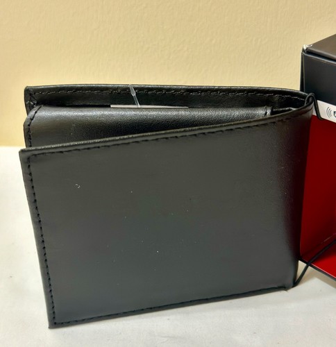 TOMMY HILFIGER BLACK LEATHER & VALET BILLFOLD WALLET W/ RFID PROTECTION $50 - Picture 6 of 6