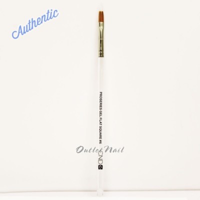 CND ProSeries Pro Series Gel Brush FLAT SQUARE Number #6 - Ship within 24H!