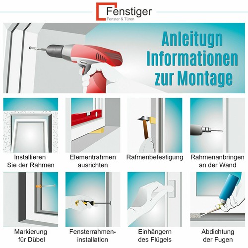 Finestre in PVC Finestre in PVC Vetro a 2 pieghe + ISOGLAS + anta-ribalta... - Photo 9/12