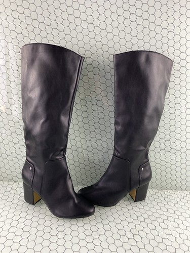 Born ELSA Black Leather Side Zip Block 