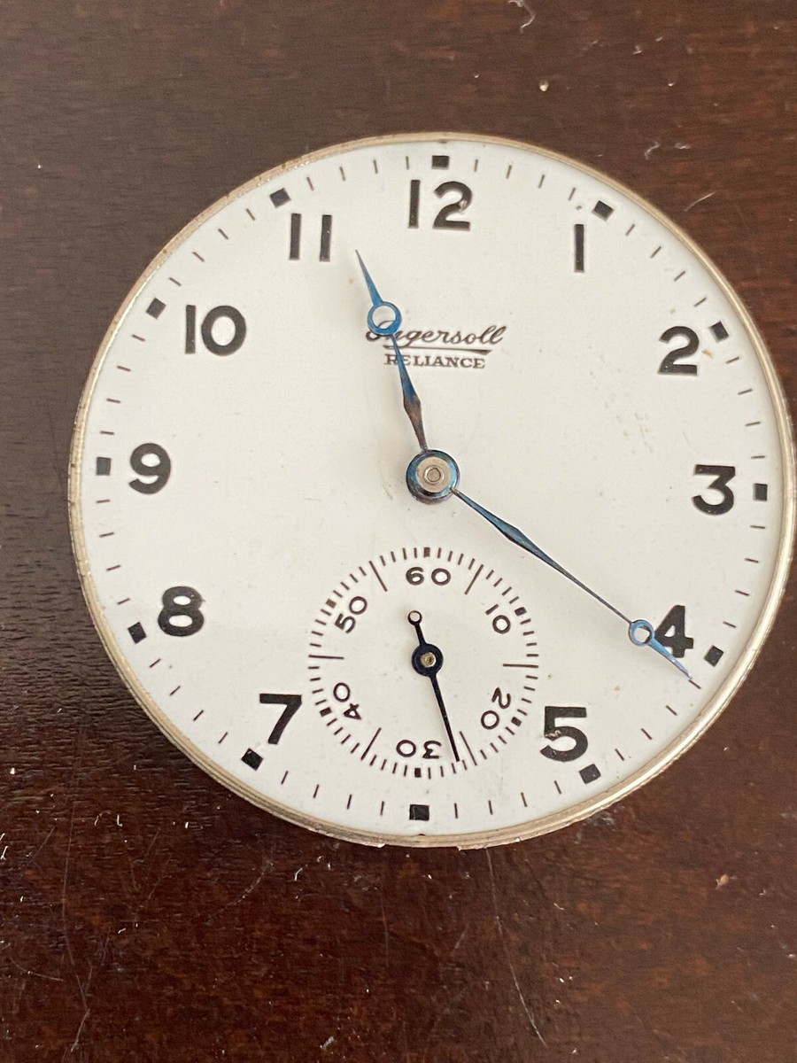 VINTAGE 16S INGERSOLL RELIANCE POCKET WATCH MOVEMENT,NOT RUNNING