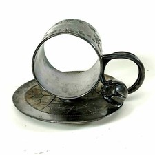 Rare Meriden SilverPlate Napkin Ring Figural Lily Pad Flower