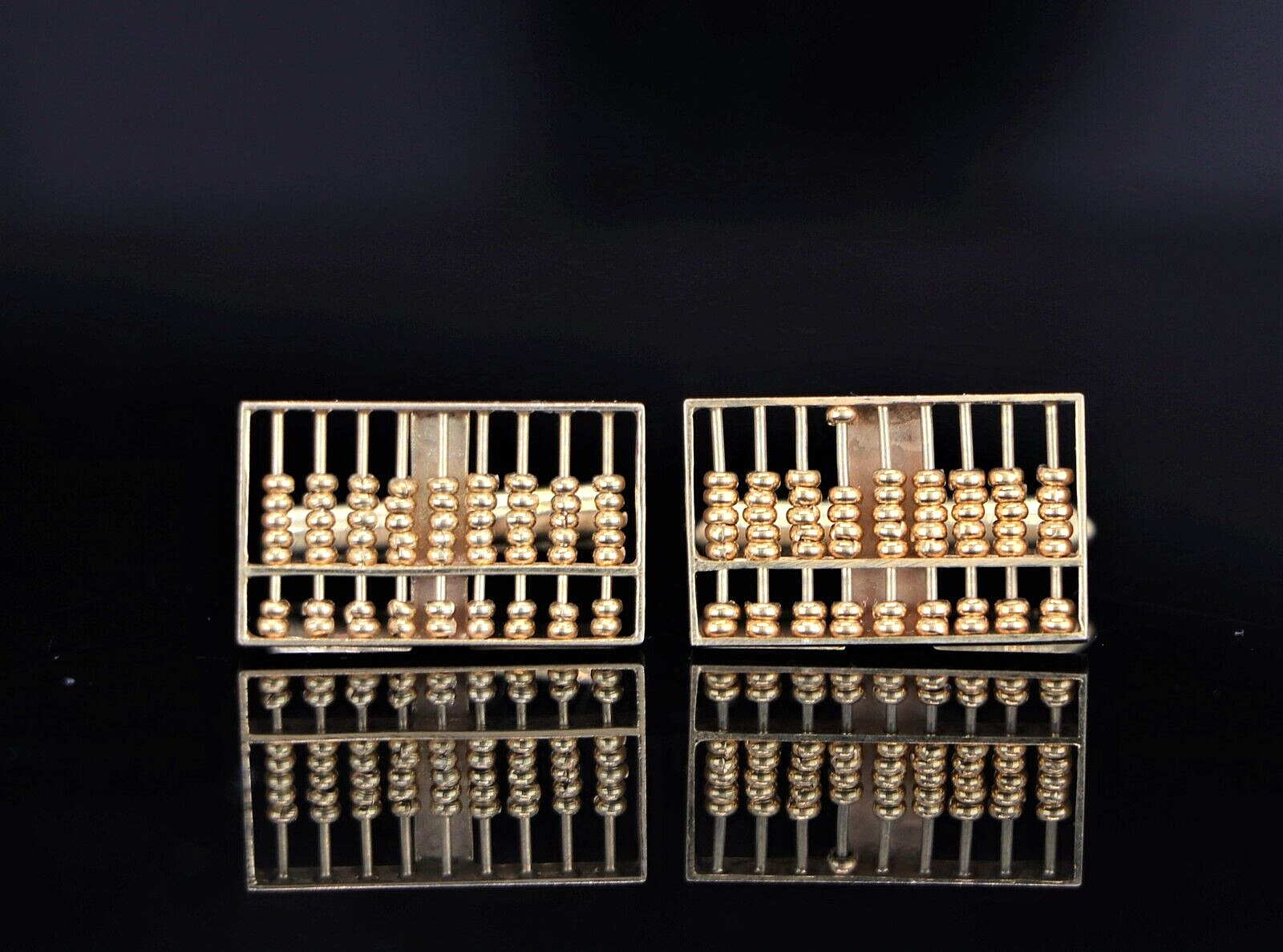 $1,450 Men's Rare  14K Solid Yellow Gold Abacus C… - image 1