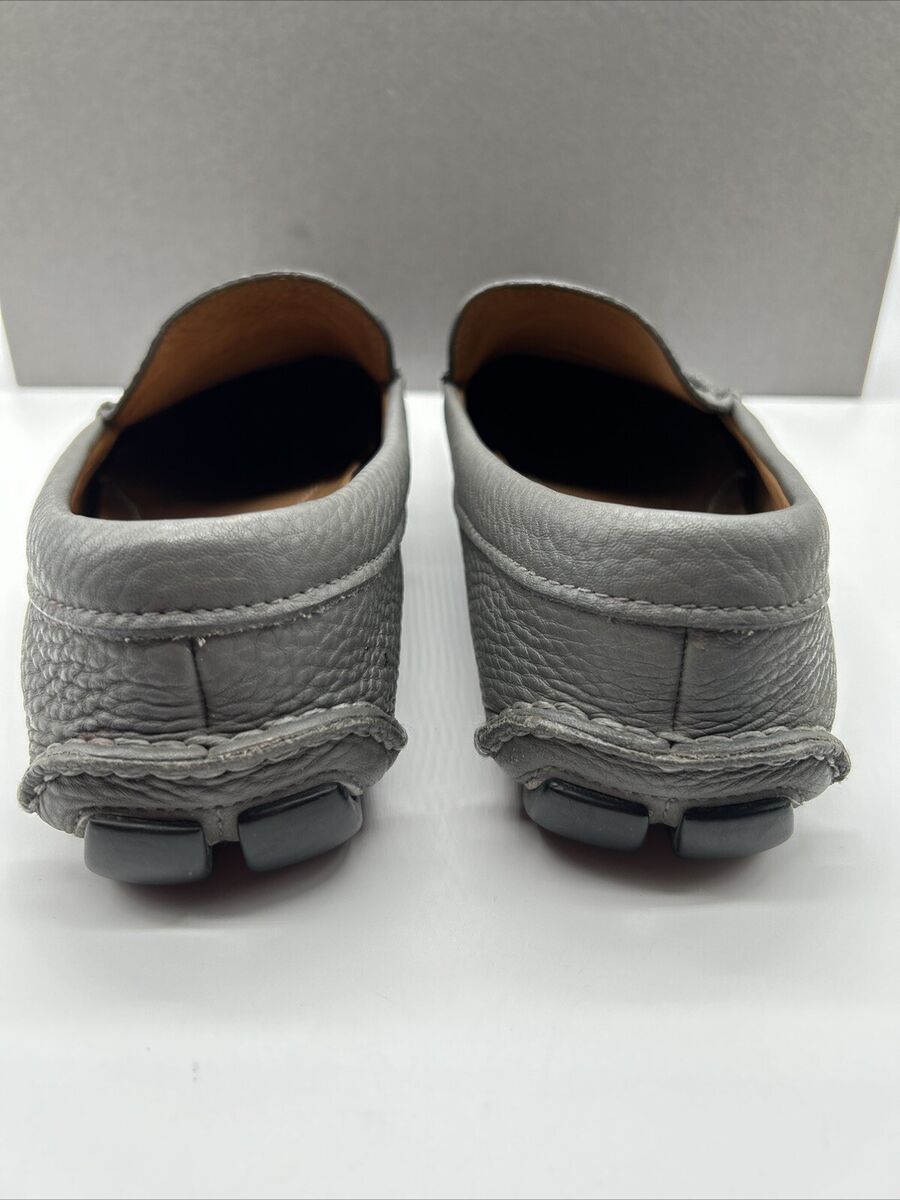 Prada Gray Saffiano DD 001 Penney Driver Slip On Loafers Prada Gray Saffiano DD 001 Penney Driver Slip On Loafers