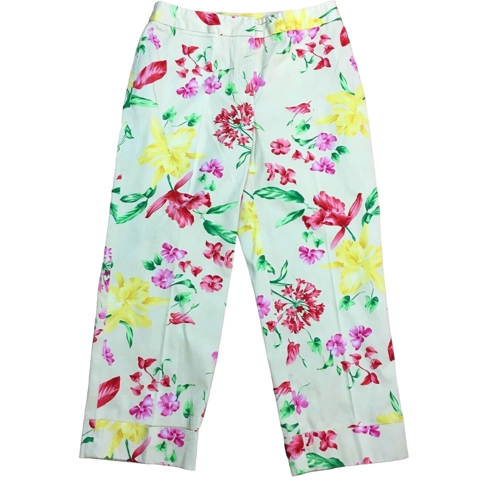 Rafaella Floral Cotton Pants for Women