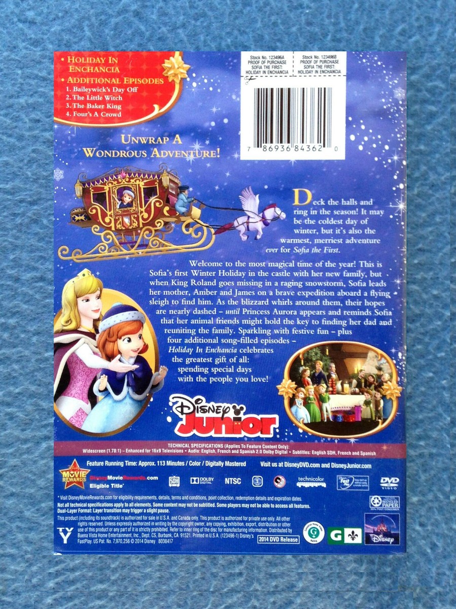 DVD DISNEY SOFIA THE FIRST HOLIDAY IN ENCHANCIA WITH SLEEPING