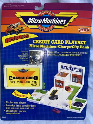 Micro Machines, Galoob, Insider, Kreditkarten Spielset, Neu in OVP, guter Zustand