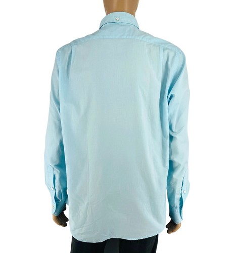 Daniel Cremieux Men Light Blue Solid Long Sleeves Shirt Size L - Picture 2 of 10