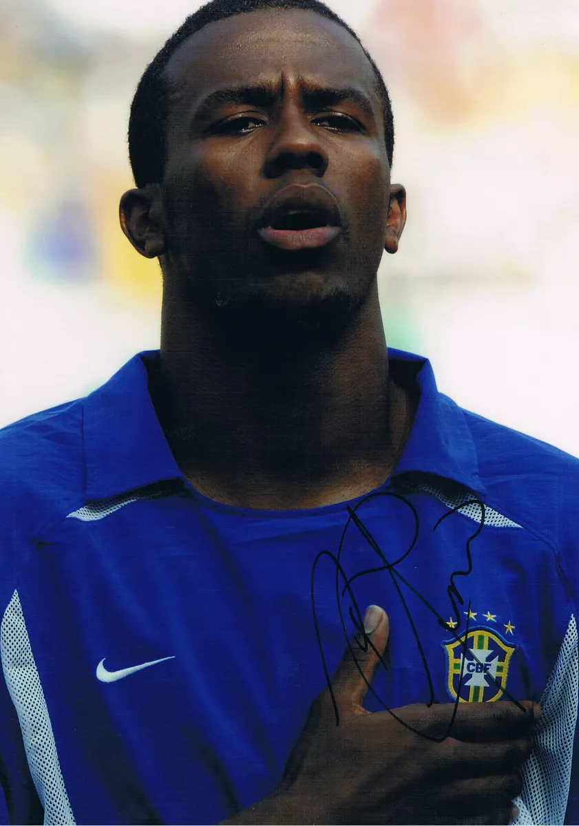 Roque Júnior 1976- genuine autograph 8x12 photo signed In Person BRAZIL