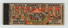 Vintage Plaza Merry Go Round The Copley Plaza Boston Massachusetts Matchbook