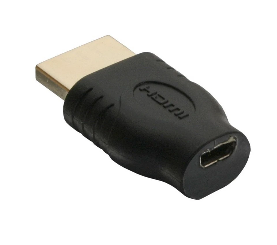 Adapter HDMI-A Stecker an Micro-HDMI-D Buchse / Kupplung 4K2K vergoldet - Bild 2 von 3