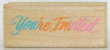 Hero Arts YOU'RE INVITED Party Invitation Words Sayings Wood Mount Rubber Stamp