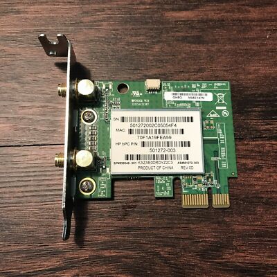 HP 501272-003 Anatel LOW PROFILE PCIe x1 Wireless Network WiFi Card NO ANTENNA