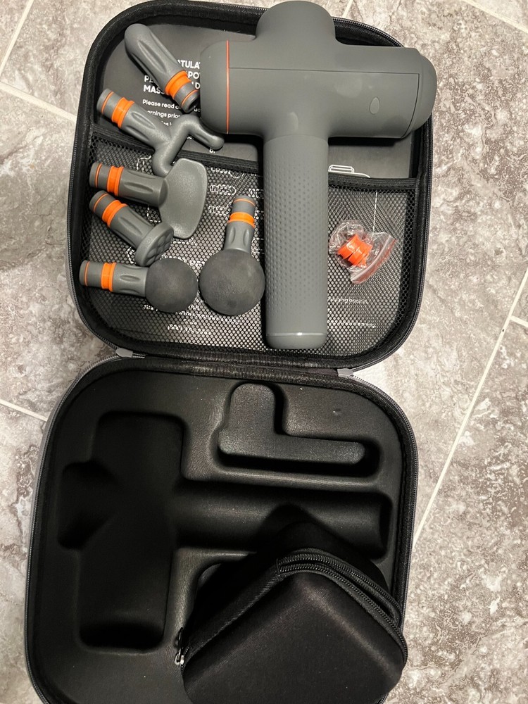 Sharper Image Percussion Pro Deep Tissue Massager Gray New Open Box