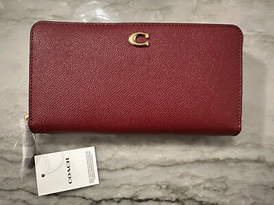 NWT Coach Signature Large Continental Accordion Zip Wallet In