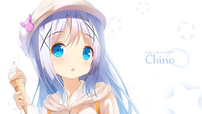 Anime girls gochuumon wa usagi desu ka loli fan art Custom Gaming Mat Desk
