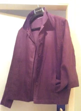 HOLT RENFREW LINEN JACKET, MILK CHOCOLATE BROWN, w POCKETS, SIZE 12, NEVER WORN