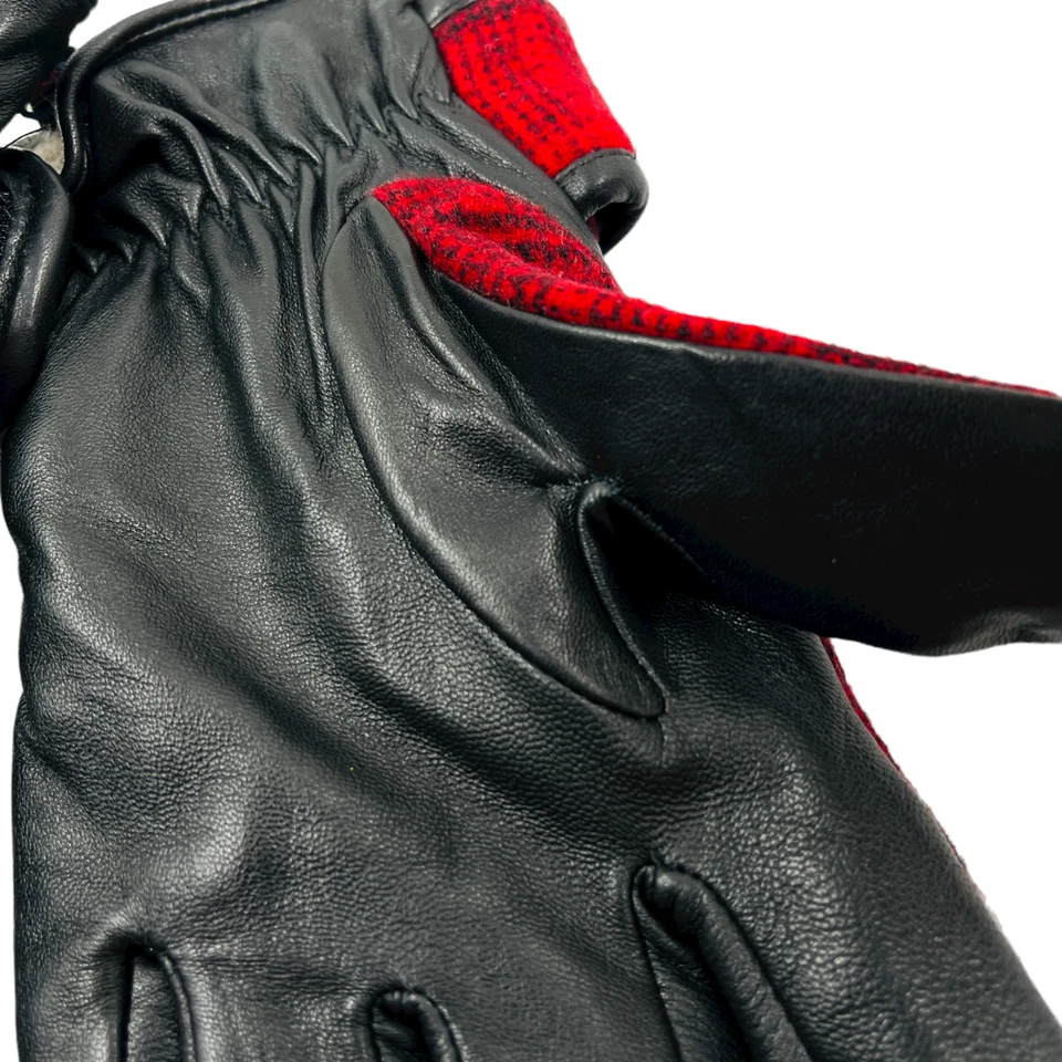 Guantes ecuestres de lana y cuero rojos GANT talla S M Foto 4 de 4