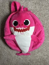 Pink Baby Shark Soft Plushy Backpack