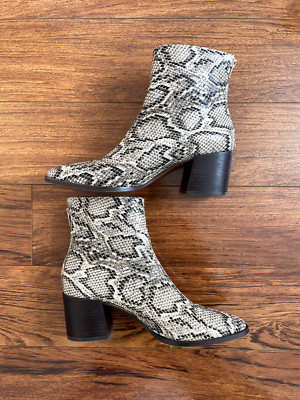 Mango Ankle boots snake skin print size 7.5