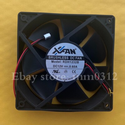 1PCS RDH1232B 12032 12V 0.60A 12CM 2-Wire Dual Ball Cooling Fan | eBay