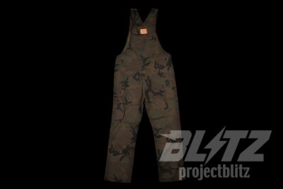 2017 SUPREME X LOUIS VUITTON JACQUARD DENIM OVERALLS PANTS CAMO