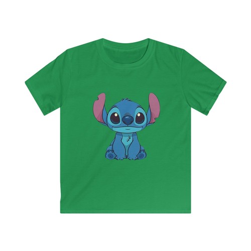 Stitch Cartoon Kids Tee, Cute Graphic Shirt, Softstyle Youth Tee, Trendy - Picture 10 of 25