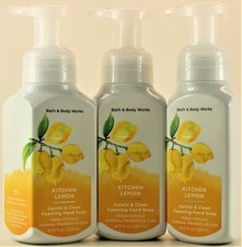 QTY 3 - Bath  Body Works KITCHEN LEMON Gentle Foaming Hand Soap 8.75oz