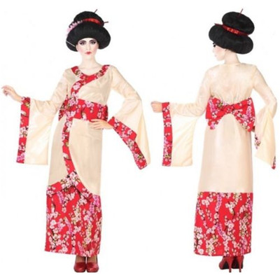 GEISHA KIMONO COSTUME DONNA DANZATRICE GIAPPONESE CARNEVALE | eBay