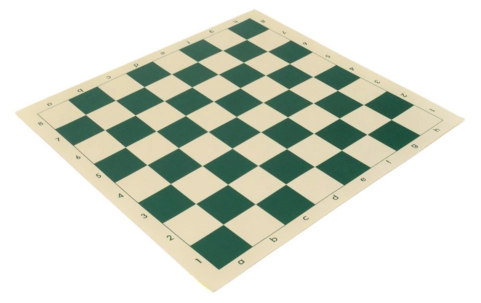 Juego de ajedrez ponderado Green Deluxe - Tablero de vinilo, bolsa con piezas naranjas y blancas Foto 4 de 4