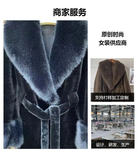 Mujeres Invierno Cálido Grueso Abrigo Abrigo Cuello de Piel Sintética Moda Chaqueta con Cinturón - Imagen 14 de 20