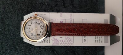SWATCH IRONY 1994 RED JACK YGS100 NEU PERFEKT LEDERARMBAND