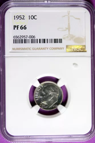 1952 - NGC PF66 ROOSEVELT DIME!!  #B35487