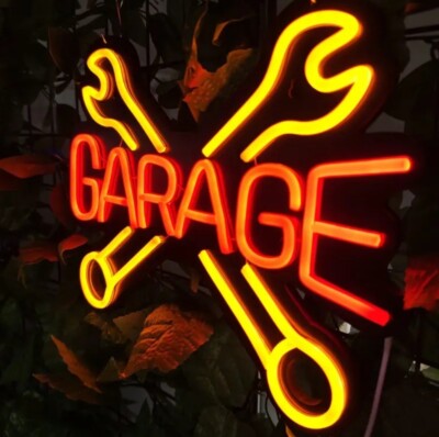 Garage Leuchtreklame dimmbar Ein/Aus Schalter USB Kabel mit UK Stecker Adapter