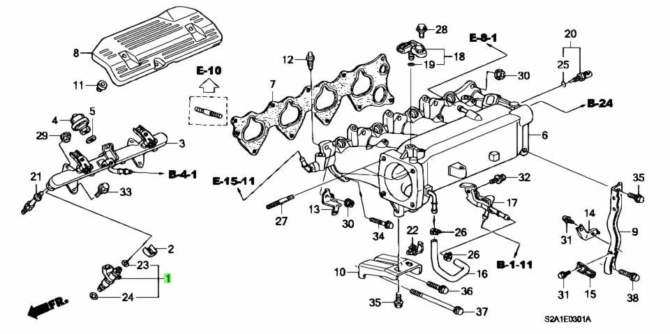 OEM FUEL INJECTORS 2006-2009 Honda S2000 AP2 16450-PZX-003 16450PZX003 Foto 2 de 2