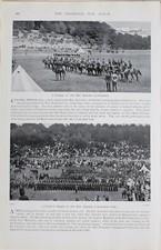 1900 Burenkrieg Print Kirche Parade Neuseeland Kontingent Camp